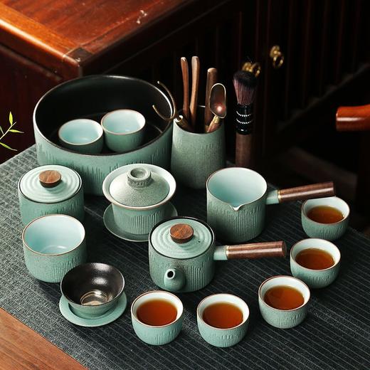 功夫茶具家用会客陶瓷茶杯盖碗整套装现代简约茶组侧把泡茶壶礼盒 商品图7