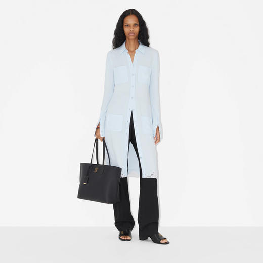 BURBERRY 巴宝莉 女士TB专属标识装饰中号托特包 黑色 8066221 A1189 商品图3