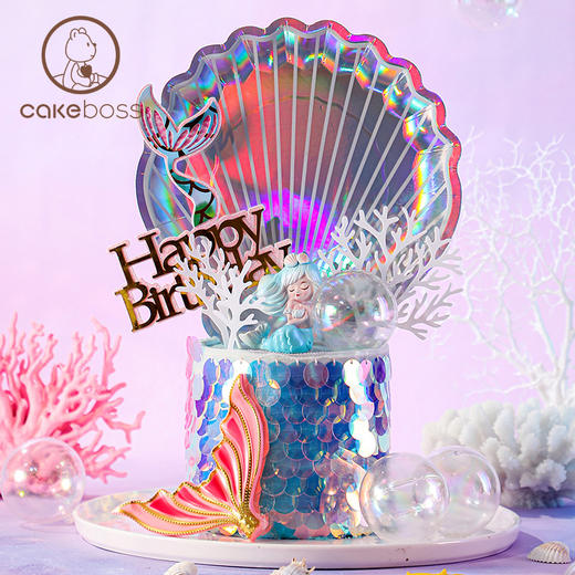 双鱼座“波灵波灵”美人鱼蛋糕 商品图0