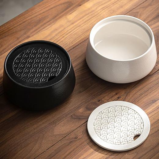 圆型陶瓷日式简约茶台大容量蓄水茶盘办公室家用会客功夫茶具茶托 商品图4