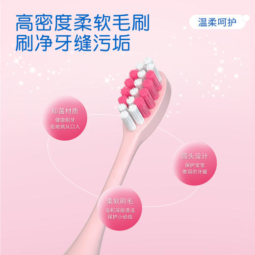 【专为儿童设计！智能定时电动牙刷】可爱卡通，科学刷牙，5档美牙模式，清洁无死角，长效续航，高频声波震动，不伤牙龈/口腔，守护小萌牙，软毛电动牙刷，智能定时，儿童电动牙刷 商品图2