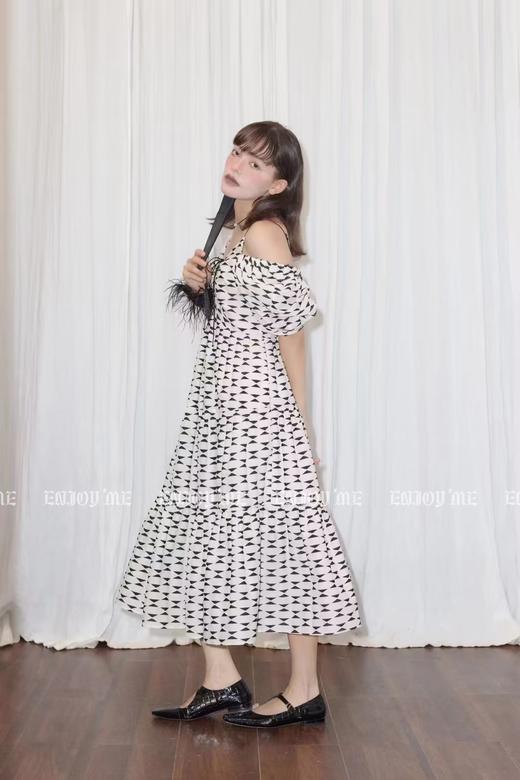 【门店同款】夏季黑白格纹花连衣裙 150751230 商品图2