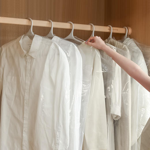 FaSoLa 衣服防尘盖布防尘罩透明挂式衣柜衣罩西装套子大衣防尘袋收纳家用 商品图3