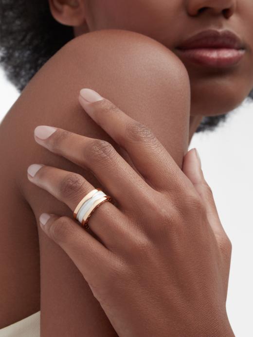 【预定款】BVLGARI 宝格丽  B.ZERO1 18K玫瑰金+白色陶瓷 戒指 AN855962/AN855964 商品图4