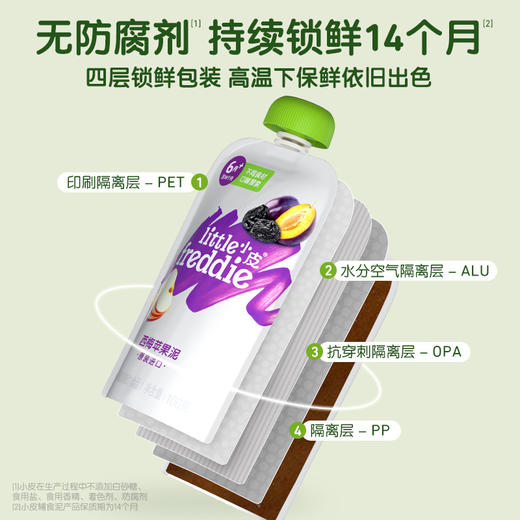 【代发】小皮 多口味维C高纤果蔬泥 6支装 商品图5