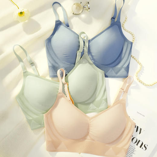 【夏季新品！果冻条软支撑内衣】新款夏季果冻无痕内衣U型美背 塑造好胸型，吸湿透气，聚拢性感收副乳！U型美背文胸无痕无钢圈乳胶内衣女薄款文胸 商品图3