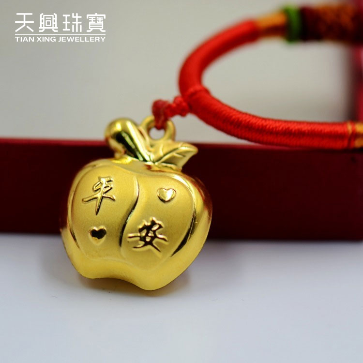 足金镶和田玉福袋吊坠送亲朋好友小孩满月保平安生日礼物福气满满