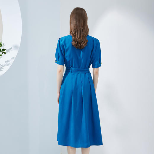 NF8L3斯尔丽瑟俪2023夏季新款大气阔摆双层细腰带连衣裙 商品图1