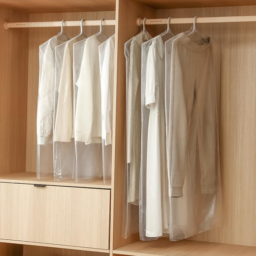 FaSoLa 衣服防尘盖布防尘罩透明挂式衣柜衣罩西装套子大衣防尘袋收纳家用 商品图7
