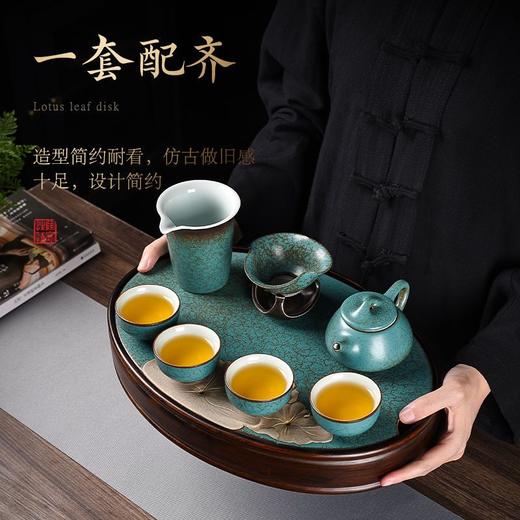 沉上茶具套装绿松石釉老式中式复古家用整套茶壶茶杯组带茶盘 商品图2