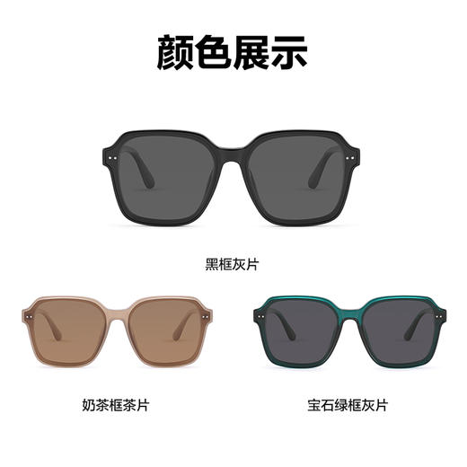 普莱斯太阳镜T7103 潮流大框出街必备 偏光超黑 三色可选 商品图9