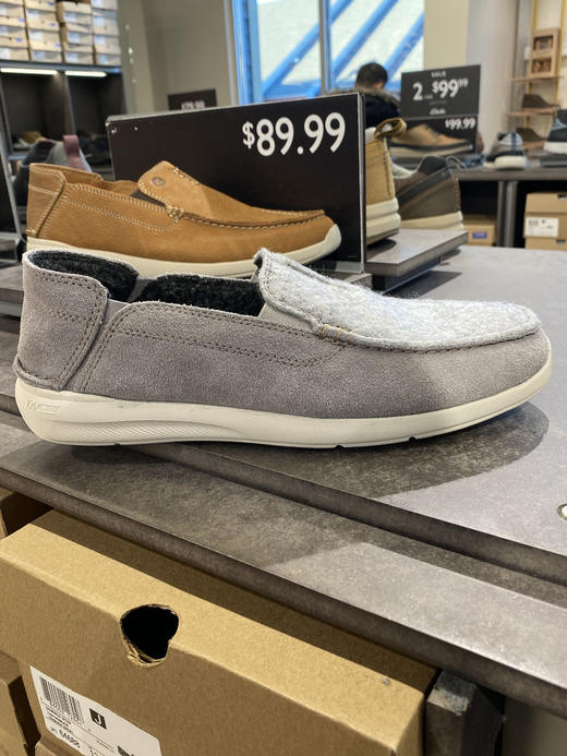 Clarks/其乐 GORWIN STEP男反绒皮内加绒保暖一脚蹬休闲鞋乐福鞋 商品图0