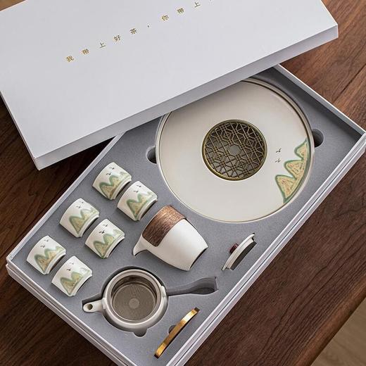 远山陶瓷功夫茶具套装家用现代简约办公室整套日式茶壶茶杯礼盒装 商品图1