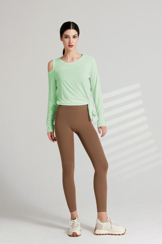 哈瓦塔长袖漏肩罩衫上衣 商品图4