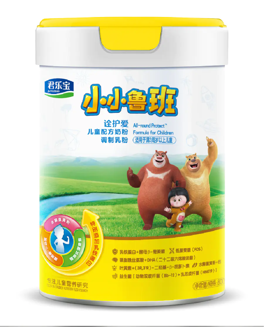 君乐宝小小鲁班诠护爱儿童配方奶粉800g(36个月以上宝宝)