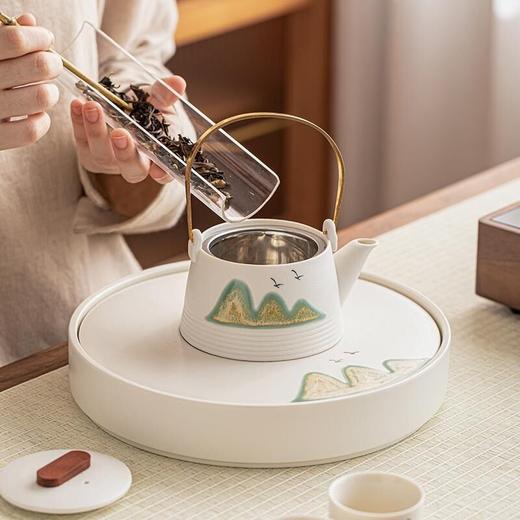 远山陶瓷功夫茶具套装家用现代简约办公室整套日式茶壶茶杯礼盒装 商品图3