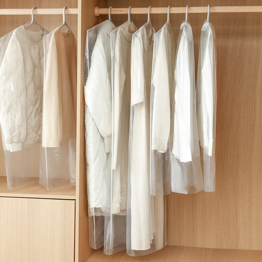 FaSoLa 衣服防尘盖布防尘罩透明挂式衣柜衣罩西装套子大衣防尘袋收纳家用 商品图10