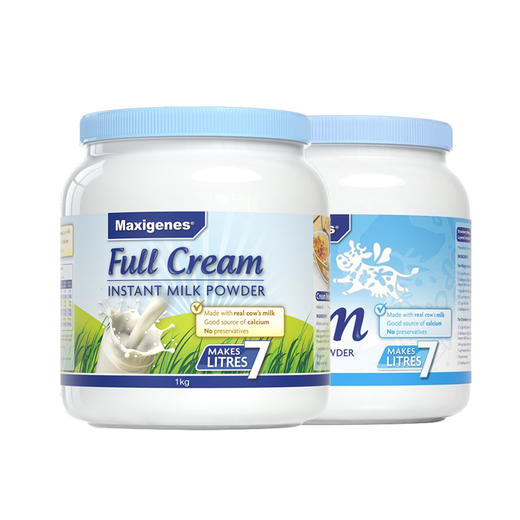 澳大利亚MaxigenesFullCream美可卓蓝胖子全脂/脱脂奶粉1kg 商品图0