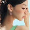 ZEGL设计师小熊系列彩色串珠多巴胺耳环女小众设计感耳钉银针耳饰 商品缩略图3