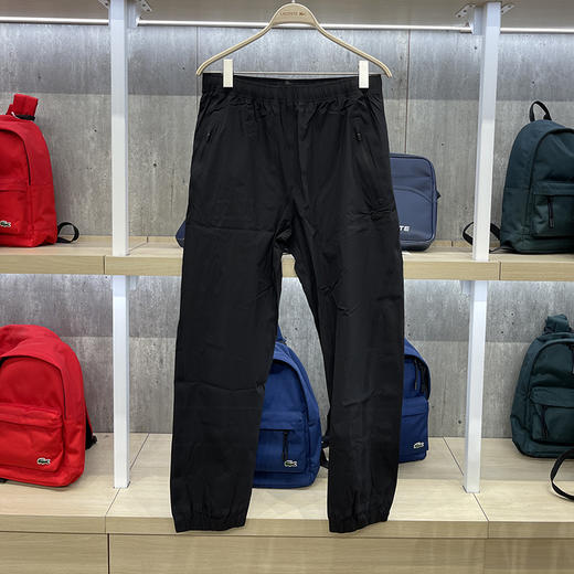 Lacoste/法国鳄鱼 男士纯色束脚抽绳松紧腰微弹休闲裤XH6182 商品图0