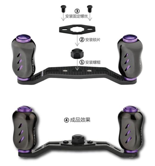 Gomexus革梦士银河钛合金STEEZ蜘蛛蒙塔尼碳素水滴轮摇臂改装手把 商品图0