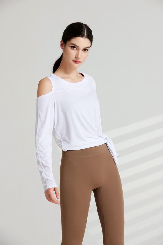 哈瓦塔长袖漏肩罩衫上衣 商品图0