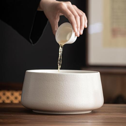 圆型陶瓷日式简约茶台大容量蓄水茶盘办公室家用会客功夫茶具茶托 商品图5