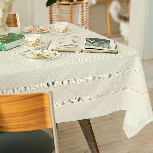 贝拉蕾丝系列防水桌布纯棉清新桌布 商品图1