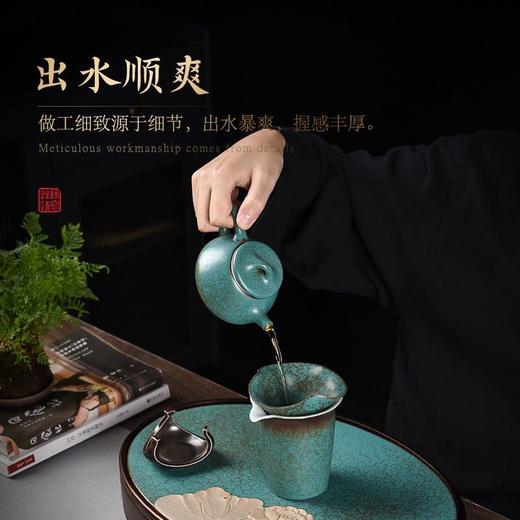 沉上茶具套装绿松石釉老式中式复古家用整套茶壶茶杯组带茶盘 商品图7