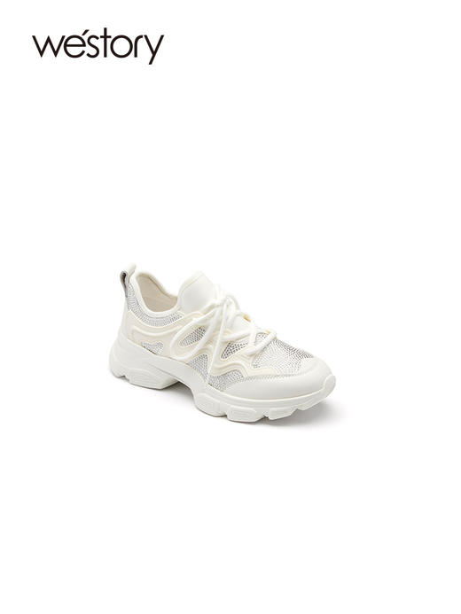westory2023春夏新款休闲低跟圆头百搭老爹鞋56381 商品图1
