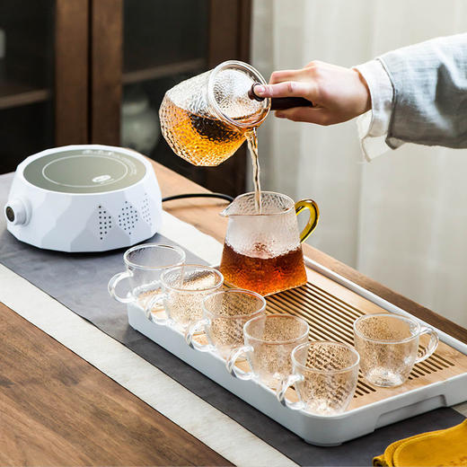 蒸汽煮茶器黑茶煮茶壶整套玻璃茶具套装家用泡茶壶电陶炉茶炉小型 商品图3
