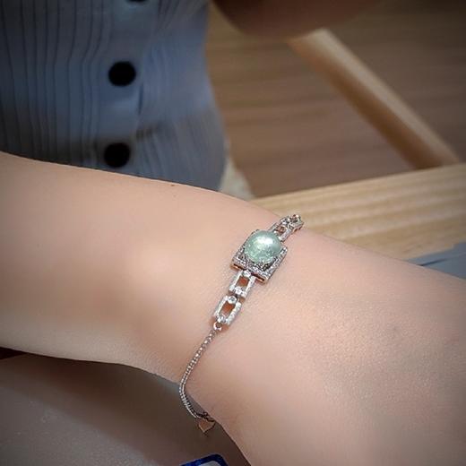 18k镶嵌翡翠小貔貅手链 商品图9