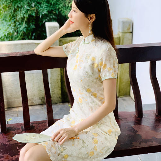 【百图lulu定制】【夏荷旗袍】时尚气质  修身显瘦 中式风 旗袍 商品图6