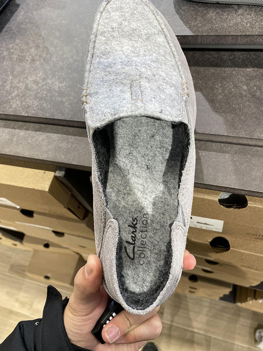 Clarks/其乐 GORWIN STEP男反绒皮内加绒保暖一脚蹬休闲鞋乐福鞋 商品图2