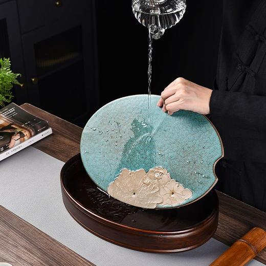 沉上茶具套装绿松石釉老式中式复古家用整套茶壶茶杯组带茶盘 商品图3