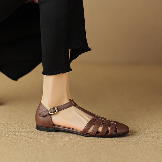 柔软不磨脚，里外全头层包头罗马鞋KMN-1101 商品图11