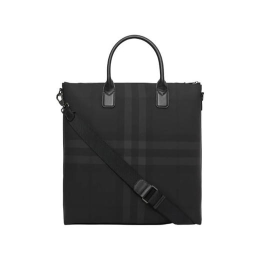 BURBERRY 巴宝莉 男士炭格纹大号手提包 格子 8068141 A1208 商品图1