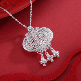 子佩集S990银功名灯吊坠【ZGMD】花丝功名灯(不含链)2305