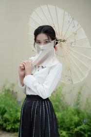 逸红颜周末小集市#真丝全护防晒面罩「丝柔」6A级素绉缎面料 眼角到颈部全方位防晒