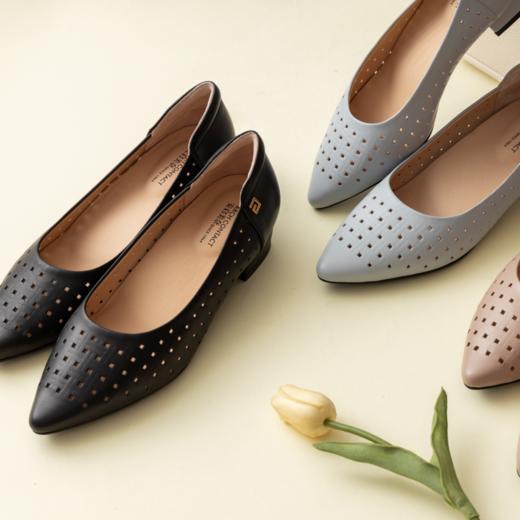 安启美奈镂空中跟单鞋|3m跟高，舒适透气，暴走不累脚 商品图4