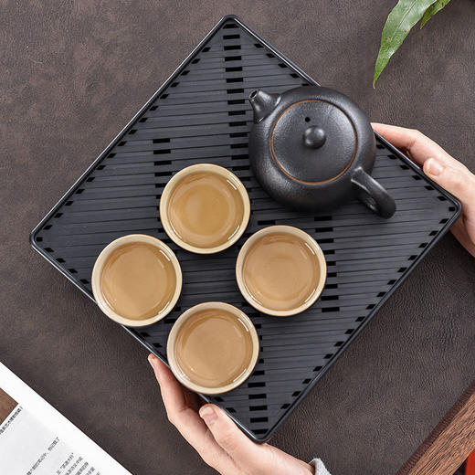 便携式黑陶旅行茶具套装家用车载户外小套喝茶杯茶壶茶叶罐礼盒装 商品图5