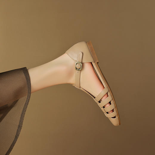 柔软不磨脚，里外全头层包头罗马鞋KMN-1101 商品图2