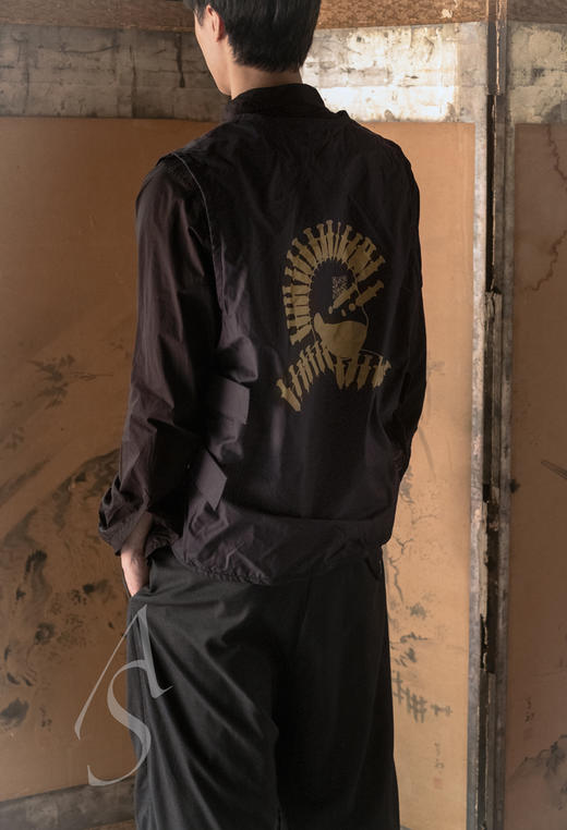 Paul Harnden  男士黑色尖领棉质衬衫 商品图3