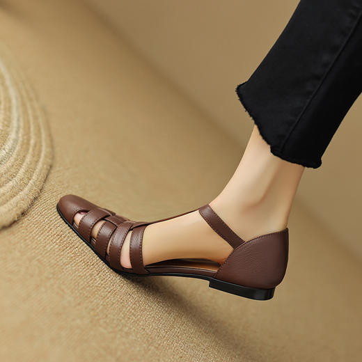 柔软不磨脚，里外全头层包头罗马鞋KMN-1101 商品图10