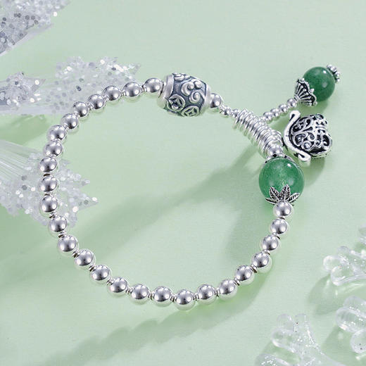 子佩集S925银【财源滚滚】手串【TSB0001-19】绿玉髓手链2305 商品图4