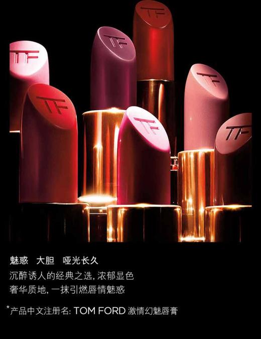 TOMFORD烈焰幻魅唇膏黑管16#亚光 商品图0