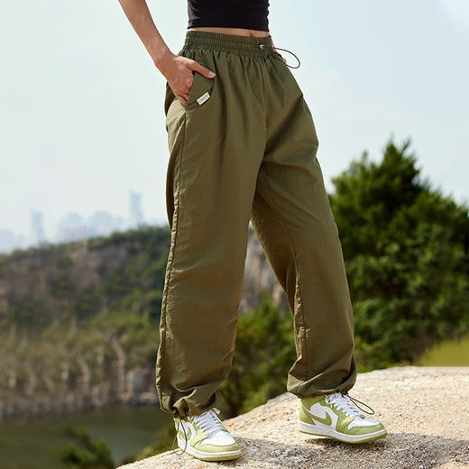 【户外防水面料】宽松轻薄运动休闲长裤-腰口抽绳 脚口束口 商品图1