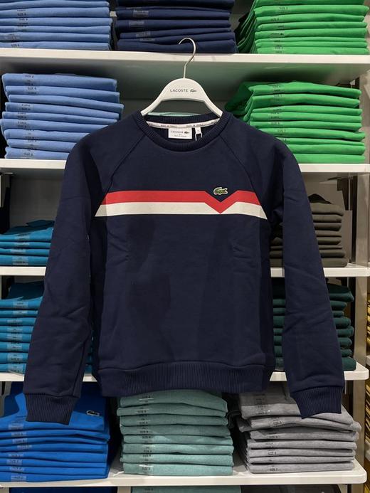 法国产 Lacoste/法国鳄鱼 女圆领刺绣标插肩袖套头长袖卫衣SF7093 商品图0