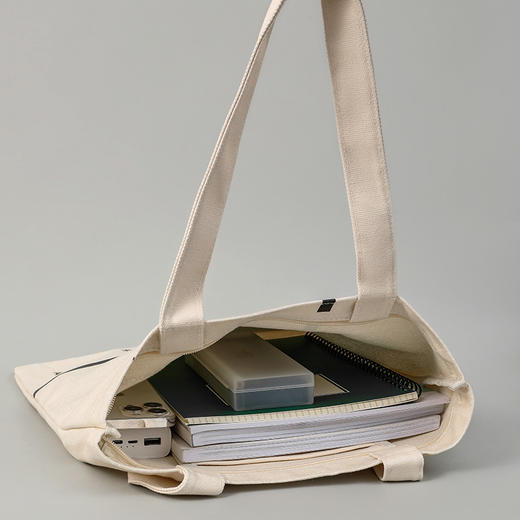 【自营】留存道学院帆布包环保购物单肩手提袋 商品图2