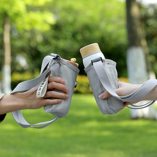 FaSoLa 饮料瓶背带保温杯套斜挎便携手拎水壶包焖烧杯保护套水杯收纳袋 商品图5